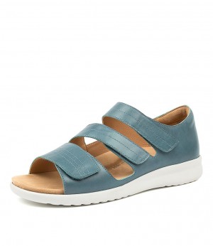 Women Ziera Bardot (Extra Wide) Sandals Blue White | Z-058921