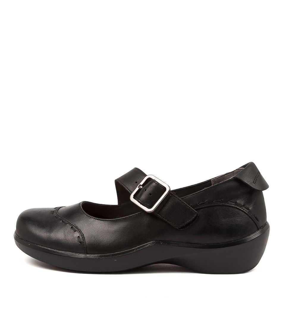 Women Ziera Angel (Wide) Mary Janes Black | Z-061279