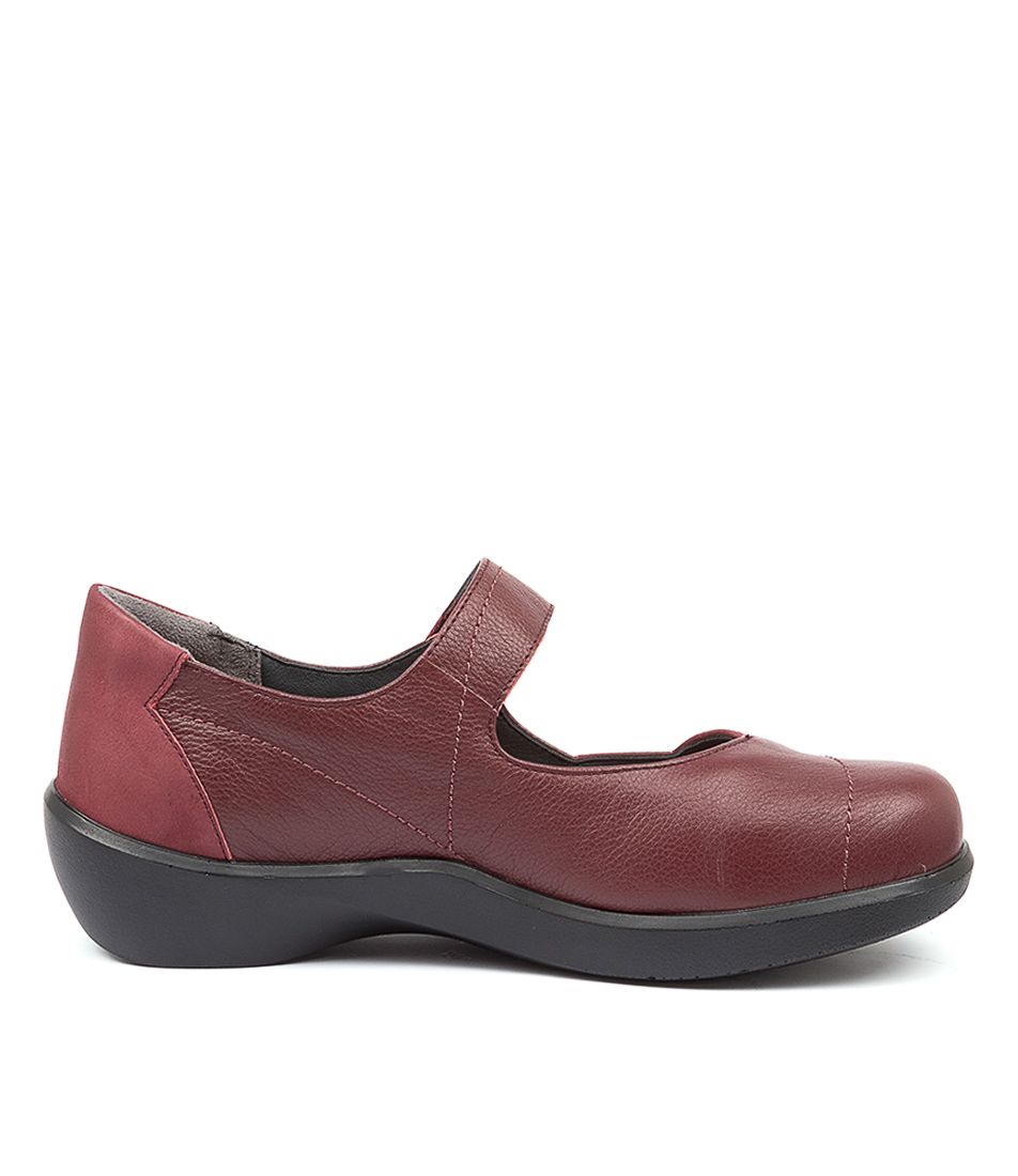 Women Ziera Ariel (Extra Wide) Mary Janes Dark Red | Z-758312