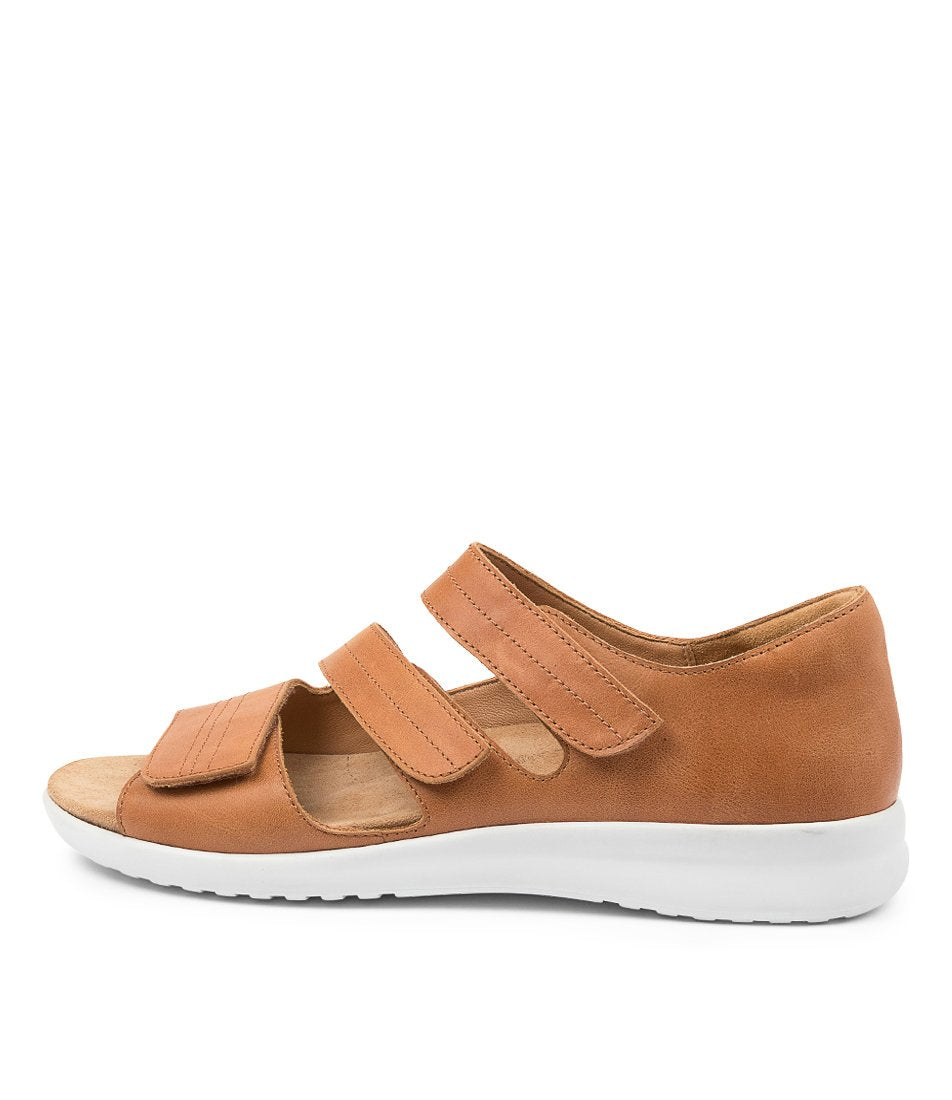 Women Ziera Bardot (Extra Wide) Sandals Brown White | Z-189245