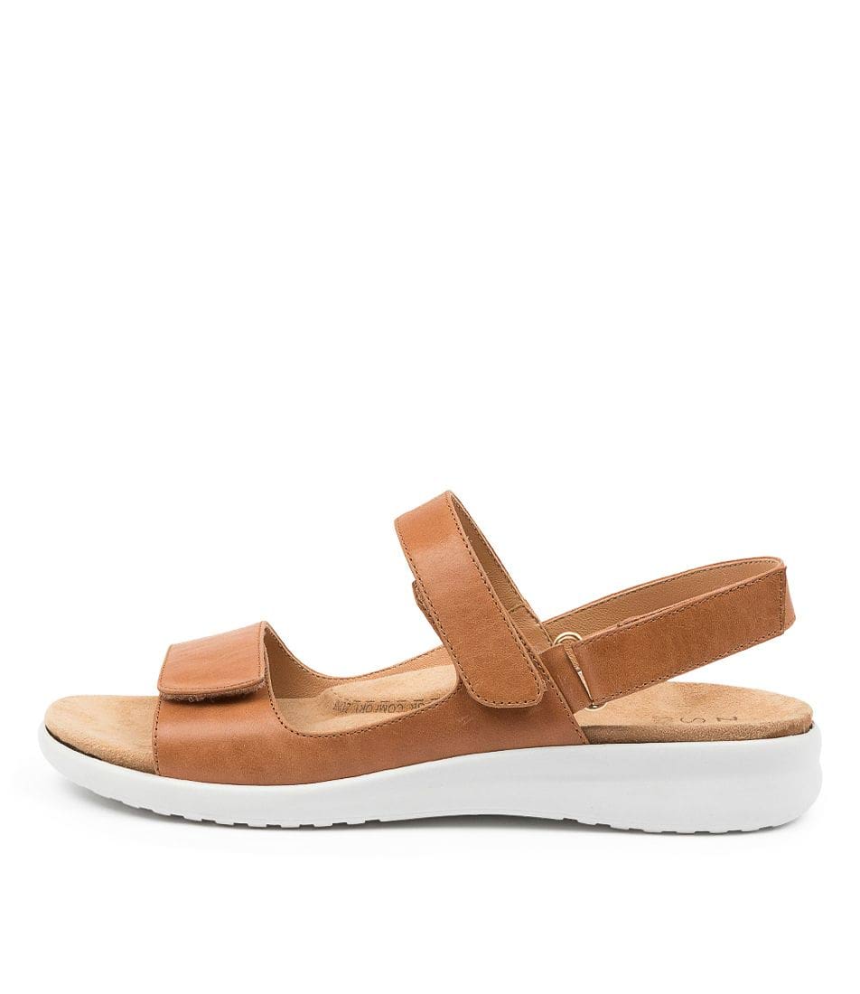 Women Ziera Benji (Wide) Sandals Brown / White | Z-136947