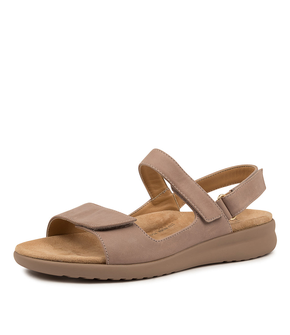 Women Ziera Benji (Wide) Sandals Grey Brown / Grey Brown | Z-069158