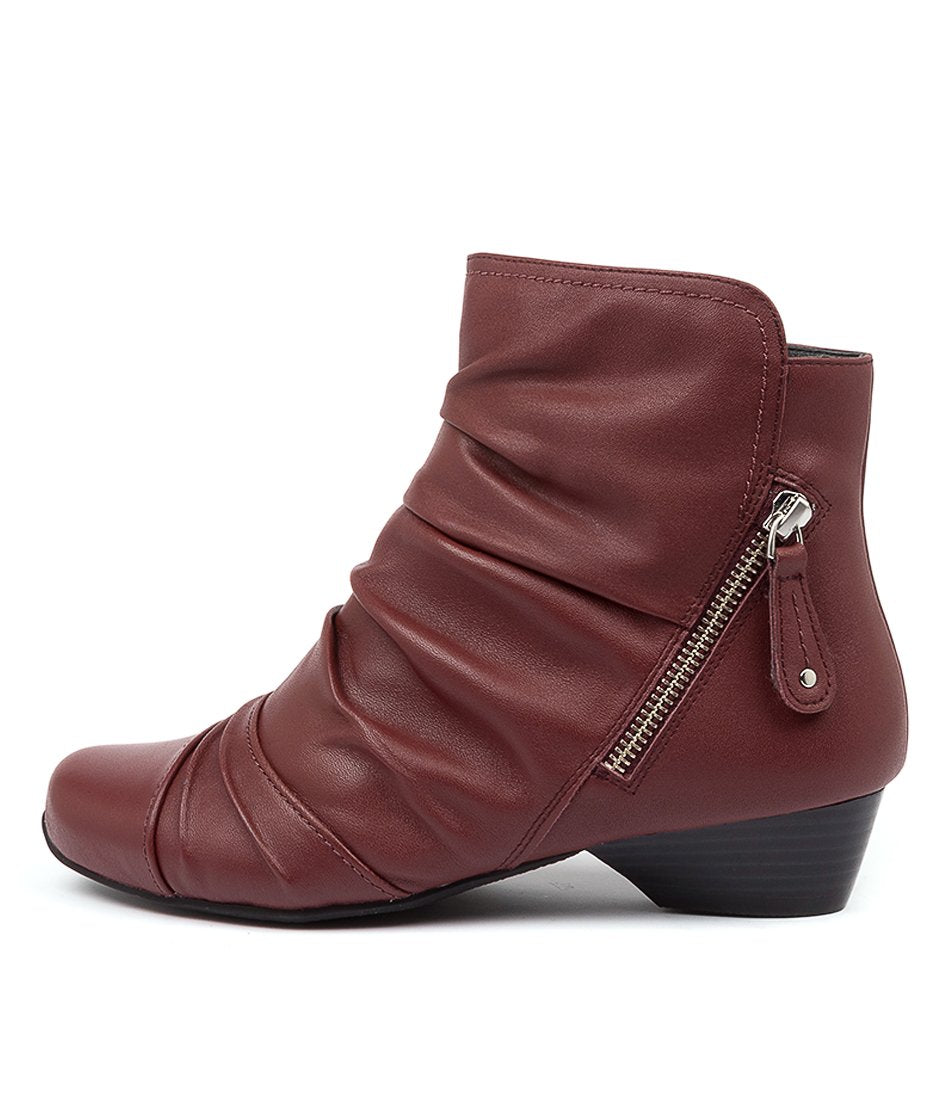 Women Ziera Camryn (Extra Wide) Boots Dark Red | Z-627490