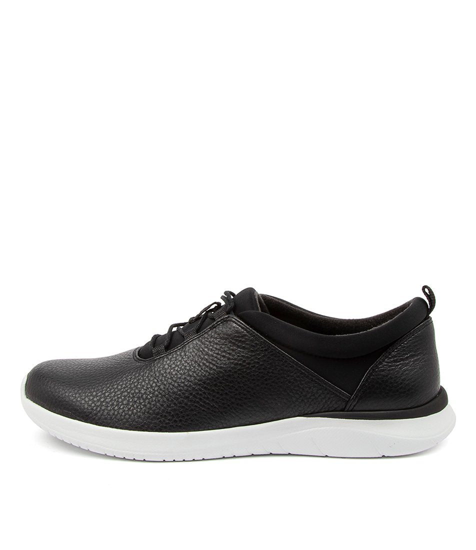 Women Ziera Fox (Extra Wide, Adjustable Fit) Sneakers Black White | Z-358791