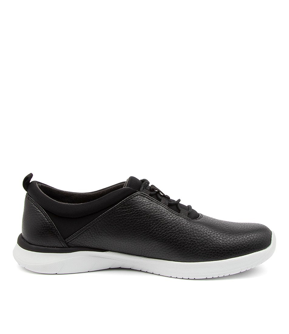 Women Ziera Fox (Extra Wide, Adjustable Fit) Sneakers Black White | Z-358791