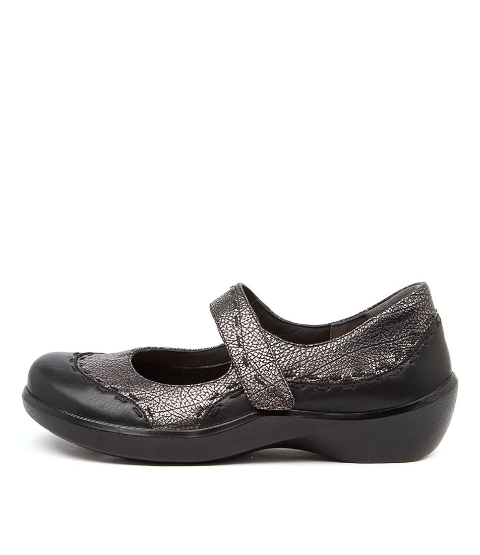 Women Ziera Gummibear (Wide) Mary Janes Black Blue Grey | Z-745263