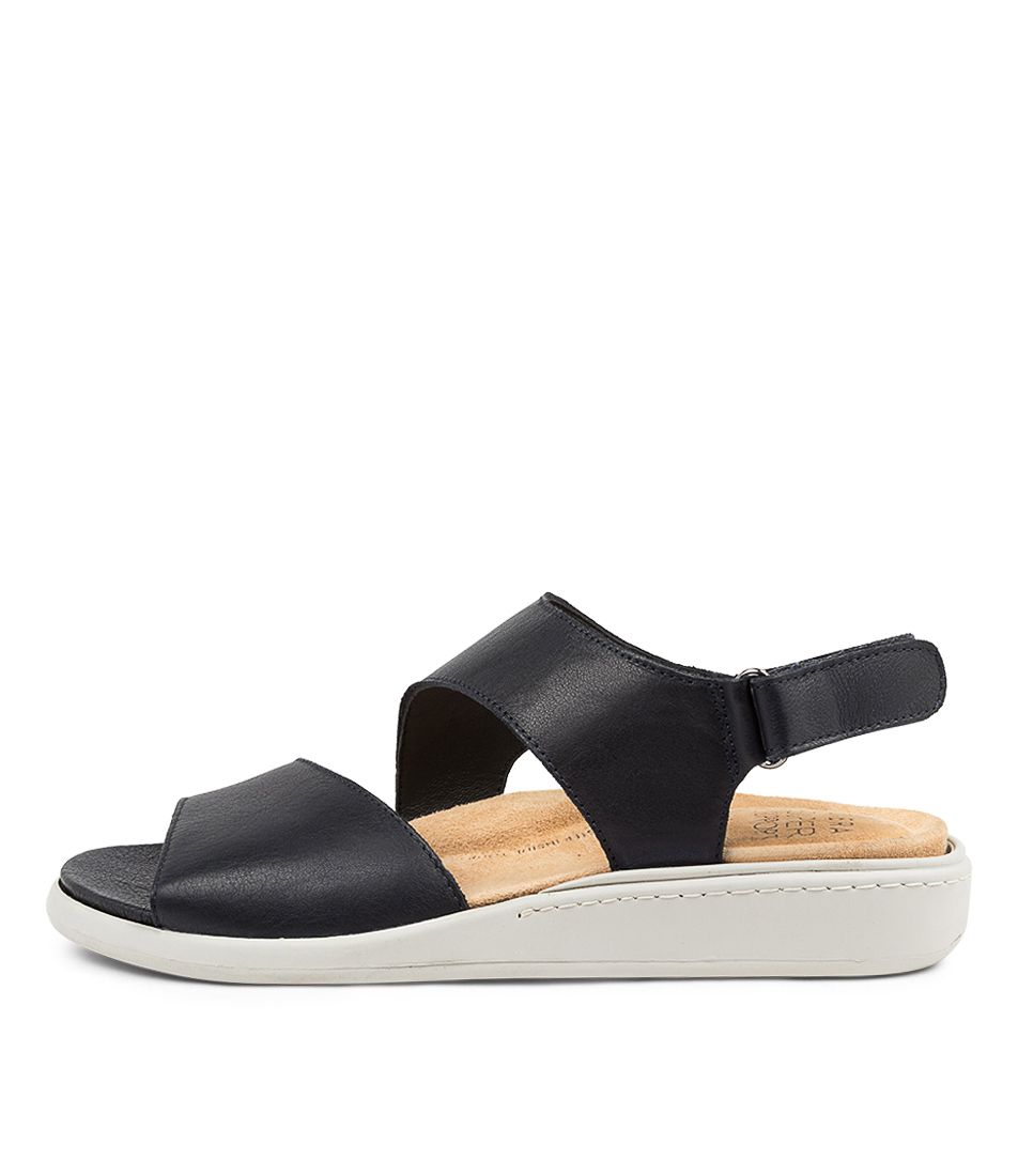 Women Ziera Igor (Wide) Sandals Navy / White | Z-694520