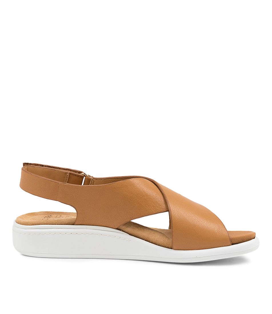 Women Ziera Ilda (Wide) Sandals Brown / White | Z-704532