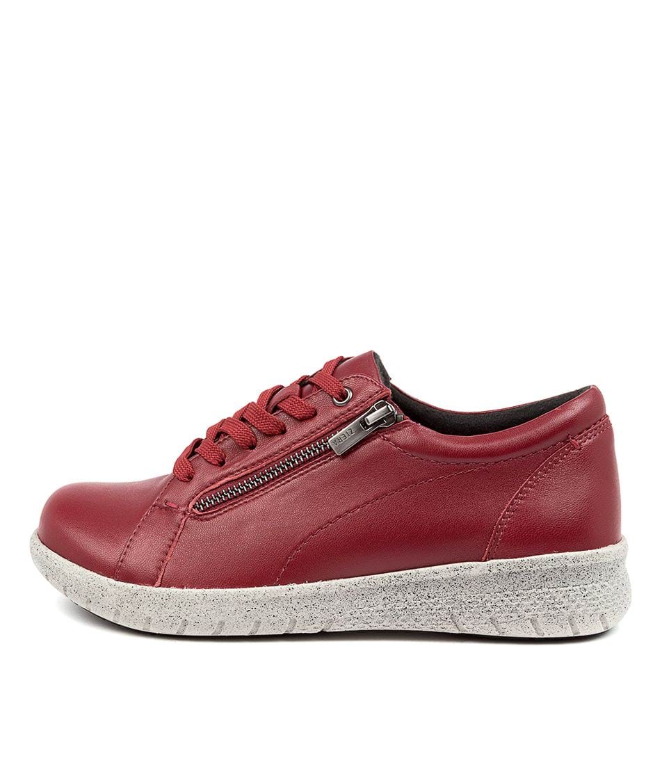 Women Ziera Solar (Extra Wide, Adjustable Fit) Sneakers Red | Z-798415