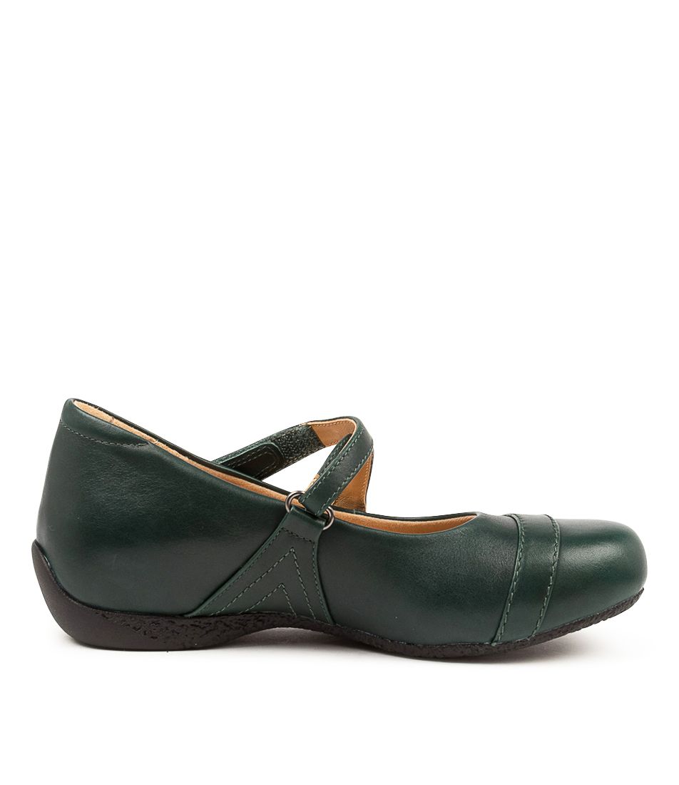 Women Ziera Xray (Wide) Mary Janes Dark Green | Z-903581