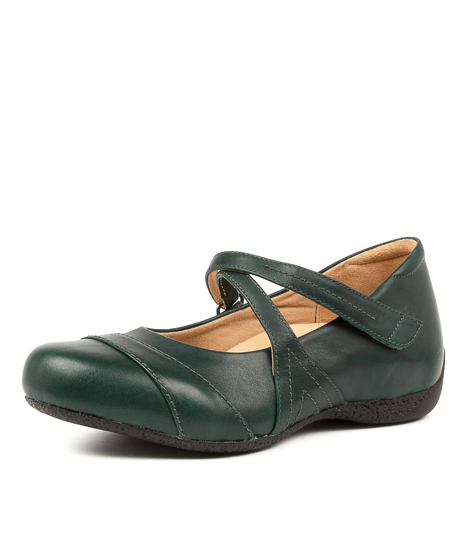 Women Ziera Xray (Wide) Mary Janes Dark Green | Z-903581